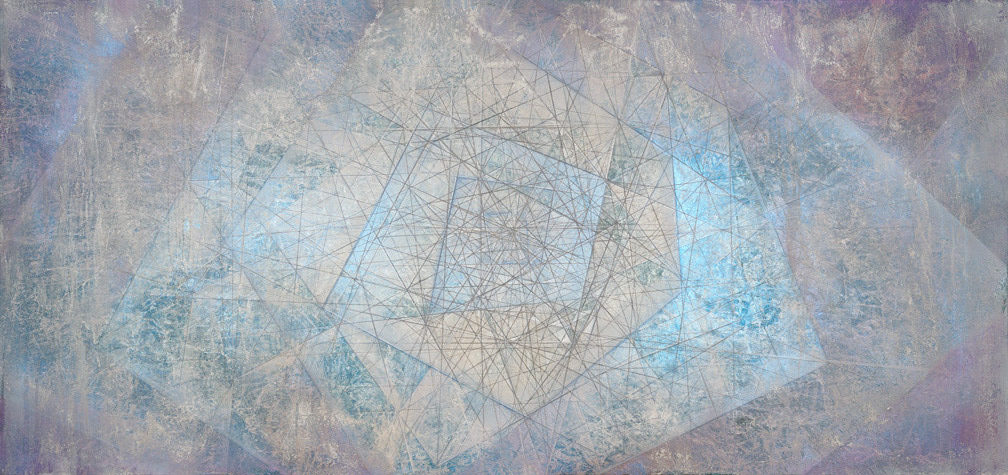 Metal   89” x 42” rice paper, minerals, tempera on canvas