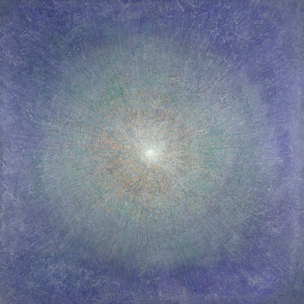 Star Chamber | 60" x 60" rice paper, minerals encaustic, oil on canvas